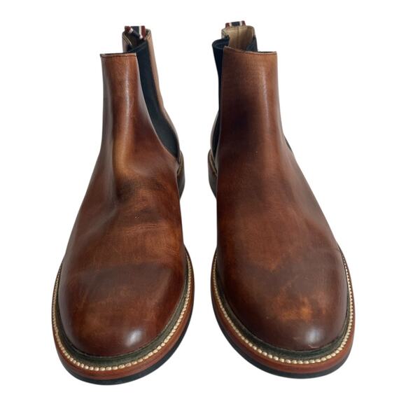 J. Crew Oar Striped Chelsea Leather Boots Size 11.5 - Picture 3 of 10